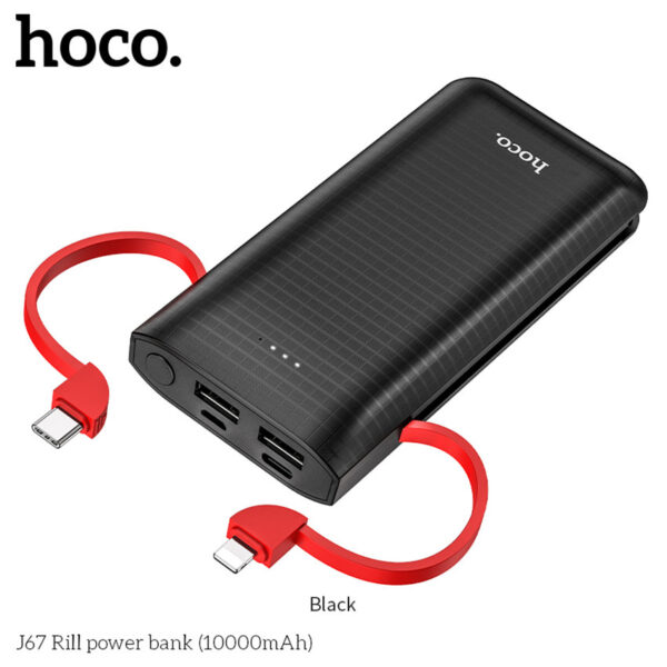 HOCO J67 Mobile Power Supply High Speed Charging For 7/7 Plus/6S/6S Plus/6 Plus/6/SE (2020)/ 11/ 11Pro/11ProMax/XsMax,/XR/ XS/X/8/8 Plus/ AirPods/Ipad/Samsung/LG/HTC/Huawei/Moto/xiao MI and More (Lithium Polymer 10000mAh)