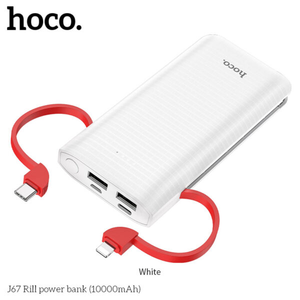 HOCO J67 Mobile Power Supply High Speed Charging For 7/7 Plus/6S/6S Plus/6 Plus/6/SE (2020)/ 11/ 11Pro/11ProMax/XsMax,/XR/ XS/X/8/8 Plus/ AirPods/Ipad/Samsung/LG/HTC/Huawei/Moto/xiao MI and More (Lithium Polymer 10000mAh)