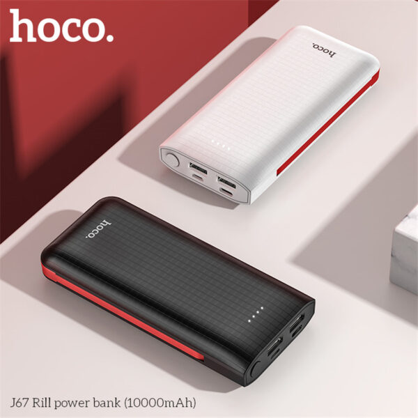 HOCO J67 Mobile Power Supply High Speed Charging For 7/7 Plus/6S/6S Plus/6 Plus/6/SE (2020)/ 11/ 11Pro/11ProMax/XsMax,/XR/ XS/X/8/8 Plus/ AirPods/Ipad/Samsung/LG/HTC/Huawei/Moto/xiao MI and More (Lithium Polymer 10000mAh)