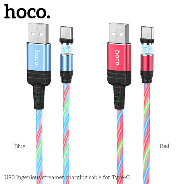 HOCO U90 Magnetic Stream-Absorbing Charging Cable Fast Charging