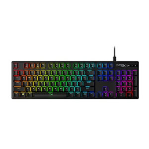 HyperX Alloy Origins – Mechanical Gaming Keyboard Software-Controlled Light & Macro Customization Compact Form Factor RGB LED Backlit – Linear HyperX Red Switch（HX-KB6AQX-US）