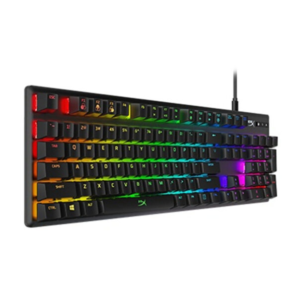 HyperX Alloy Origins - Mechanical Gaming Keyboard Software-Controlled Light & Macro Customization Compact Form Factor RGB LED Backlit - Linear HyperX Red Switch（HX-KB6AQX-US）