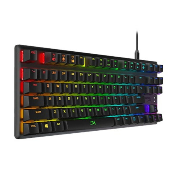 HyperX Alloy Origins Core - Mechanical Gaming Keyboard, Software-Controlled Light & Macro Customization Compact Form Factor RGB LED Backlit - Linear HyperX Red Switch（HX-KB7AQX-US）