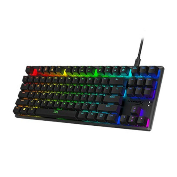 HyperX Alloy Origins Core - Mechanical Gaming Keyboard, Software-Controlled Light & Macro Customization Compact Form Factor RGB LED Backlit - Linear HyperX Red Switch（HX-KB7AQX-US）