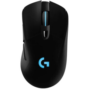 Logitech G703 Lightspeed Wireless Gaming Mouse W/Hero 16K Sensor PowerPlay Compatible Lightsync RGB Lightweight 95G+10G Optional 100-16, 000 DPI Rubber Side Grips – Black