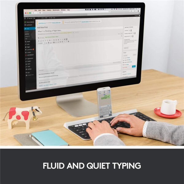 Logitech K780 Multi-Device Wireless Keyboard for Computer Phone and Tablet – Logitech FLOW Cross-Computer Control Compatible