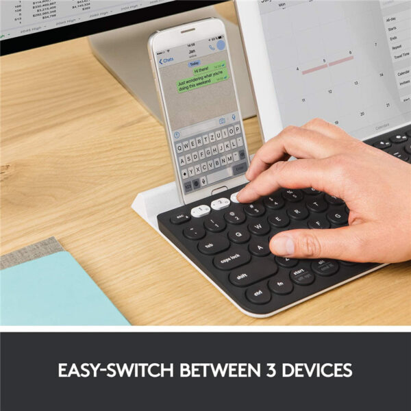 Logitech K780 Multi-Device Wireless Keyboard for Computer Phone and Tablet – Logitech FLOW Cross-Computer Control Compatible