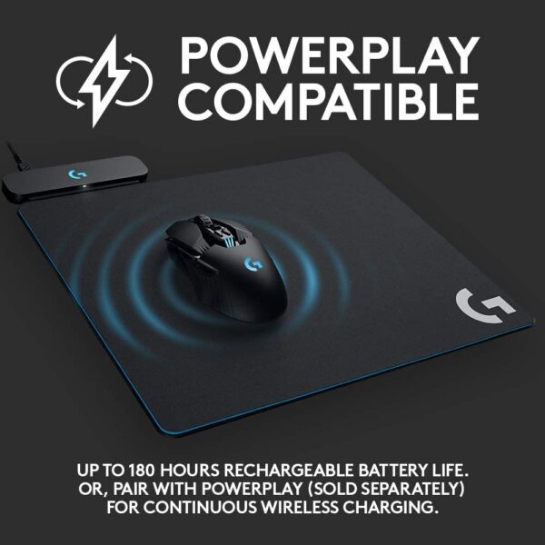 Logitech G903 LIGHTSPEED Wireless Gaming Mouse W/ Hero 16K Sensor 140+ Hour with Rechargeable Battery and Lightsync RGB PowerPlay Compatible Ambidextrous 107G+10G Optional 16, 000 DPI