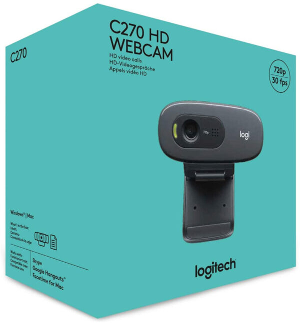 Logitech C270 3MP 1280 x 720pixels USB 2.0 Black Webcam