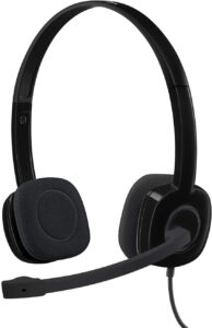 Logitech H151 3.5 mm Analog Stereo Headset With Boom Microphone – Black