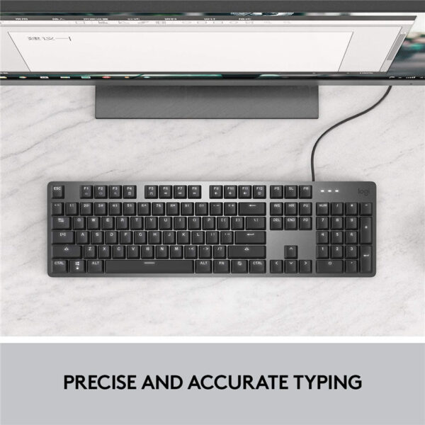 Logitech K845 Mechanical Illuminated Keyboard Mechanical Switches Strong Adjustable Tilt Legs Full Size Aluminum Top Case 104 Keys USB Corded Windows (TTC Brown Switches)