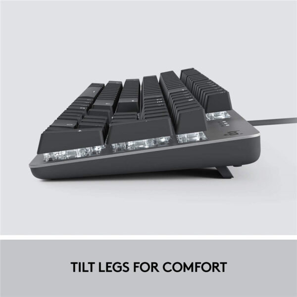 Logitech K845 Mechanical Illuminated Keyboard Mechanical Switches Strong Adjustable Tilt Legs Full Size Aluminum Top Case 104 Keys USB Corded Windows (TTC Brown Switches)