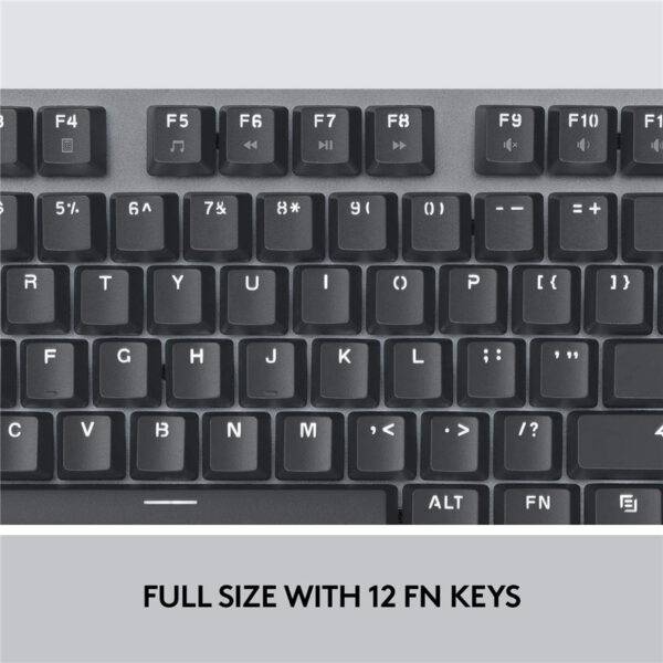 Logitech K845 Mechanical Illuminated Keyboard Mechanical Switches Strong Adjustable Tilt Legs Full Size Aluminum Top Case 104 Keys USB Corded Windows (TTC Brown Switches)