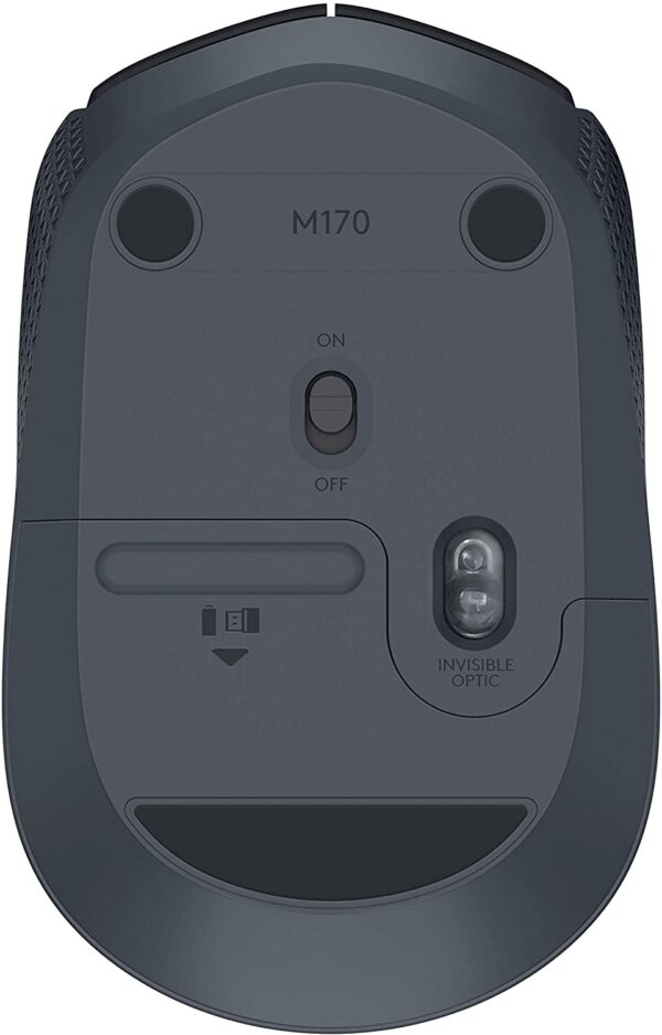 Logitech M170 2. 4GHz Wireless 3-Button Optical Scroll Mouse W/Nano USB Receiver (Black)