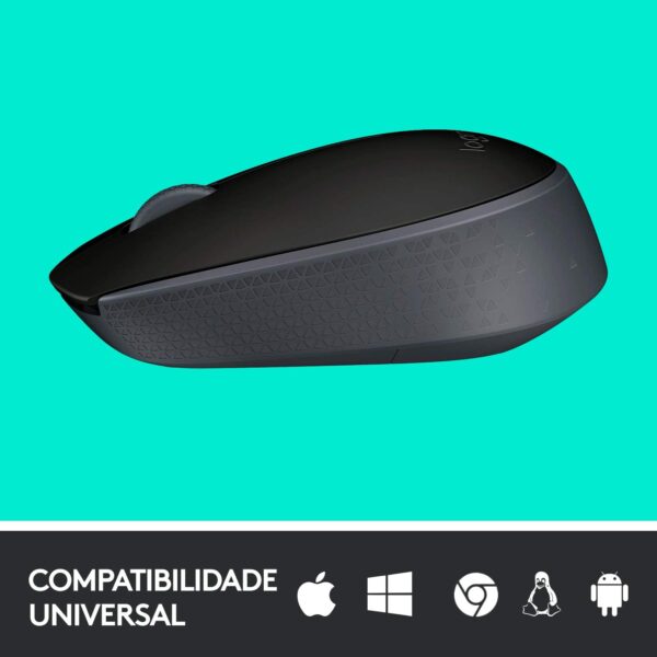 Logitech M170 2. 4GHz Wireless 3-Button Optical Scroll Mouse W/Nano USB Receiver (Black)