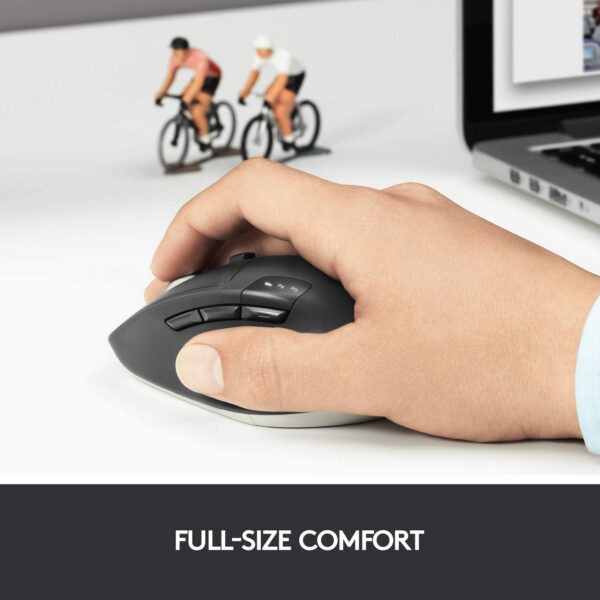 Logitech M720 Triathalon Multi-Device Wireless Mouse – Easily Move Text Images and Files Between 3 Windows and Apple Mac Computers Paired with Bluetooth or USB Hyper-Fast Scrolling Black