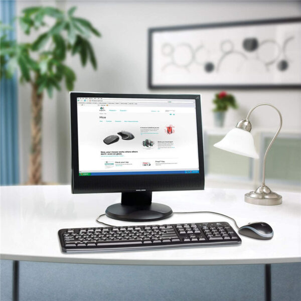 Logitech Desktop MK120 Durable Comfortable USB Mouse and keyboard Combo
