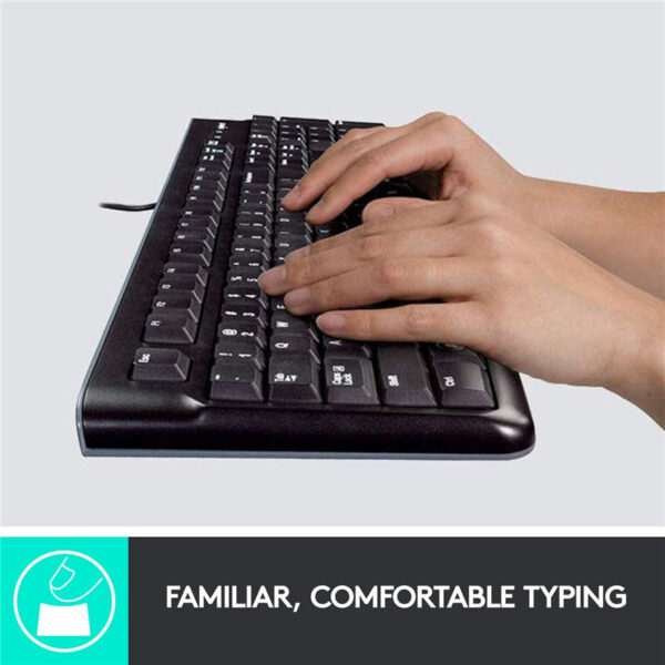 Logitech Desktop MK120 Durable Comfortable USB Mouse and keyboard Combo
