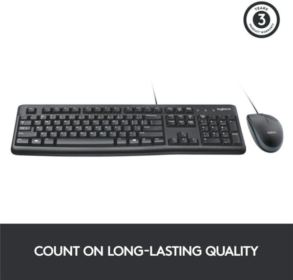 Logitech Desktop MK120 Durable Comfortable USB Mouse and keyboard Combo