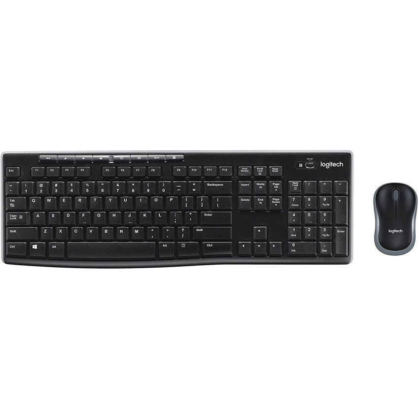 Logitech MK270 Wireless Keyboard and Mouse Combo – Keyboard and Mouse Included 2.4GHz Dropout-Free Connection Long Battery Life (Frustration-Free Packaging)
