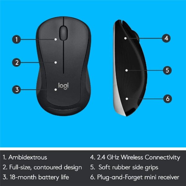 Logitech MK540 Advanced - Keyboard And Mouse Set - Wireless - 2.4 GHz - UK English QWERTY