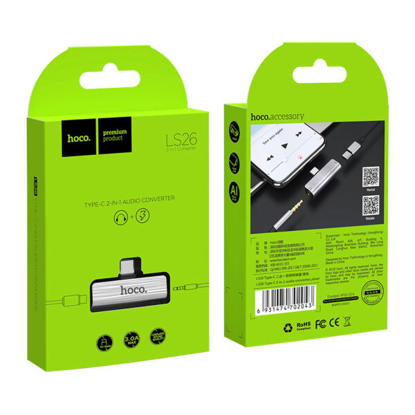 HOCO LS26 Type-C 2-In-1 Audio Converter