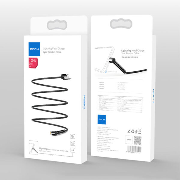ROCK Lightning Metal Charge,Sync Bracket Cable 120cm