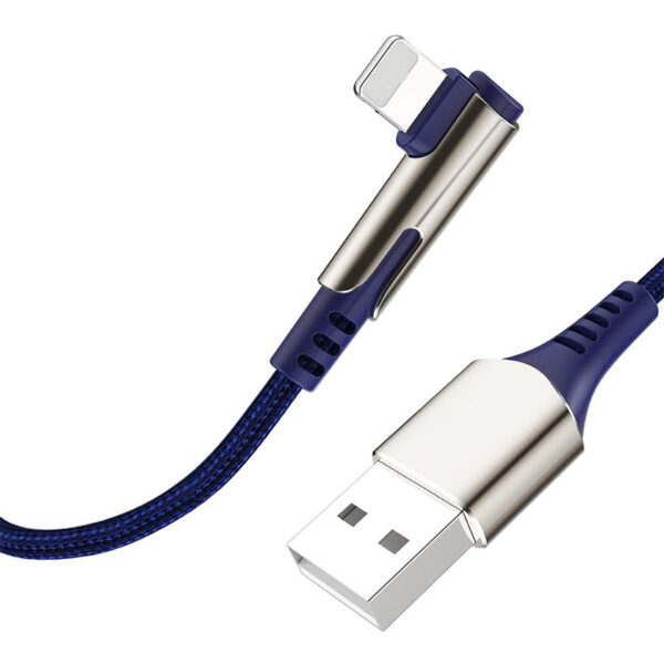 ROCK M1 Lightning Zn-alloy Braided Charge,Sync Cable 100cm
