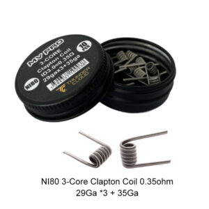 Thunder Cloud MV Pro Ni80 Pre-Built Coil 3-Core Clapton Coil 0.35ohm (ID: 3.0mm; 10pcs/pack)