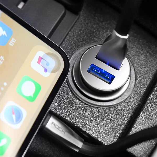 ROCK Metal mini Car charger 4.8A