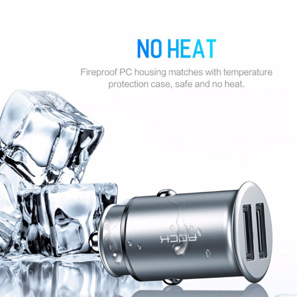 ROCK Metal mini Car charger 4.8A