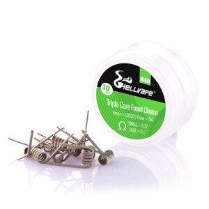 Hellvape Ni80 Triple Core Fused Clapton Prebuilt Wire 28Ga*3+36Ga (0.37ohm)(10Pcs/Pack) (SALE)