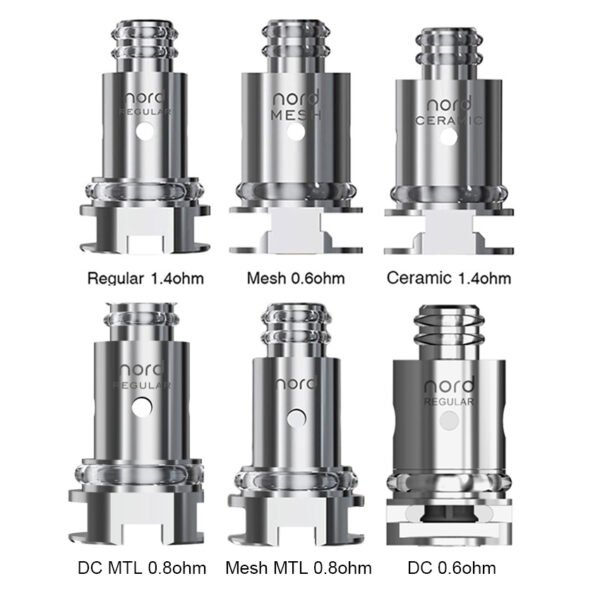 SMOK Nord Coil for Priv N19 Kit, Vape Pen Nord 19 kit, Vape Pen Nord 22 Kit, Nord Aio 19 Kit, Nord Aio 22 Kit, Alike Kit, Nord 2 Kit, Fetch Mini Kit, RPM40 Kit, Nord Kit, Nord 50W Kit ,Nord Pro Kit ,Stick N18 Kit (5pcs/pack)