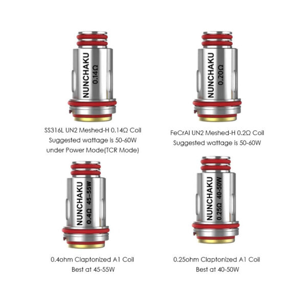 Uwell Nunchaku Replacement Coils for Nunchaku, Nunchaku 2 Tank (4pcs/Pack)