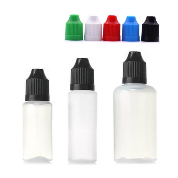 100pcs PE Empty Squeezable Ejuice Bottles With Childproof 3ml/5ml/10ml/15ml/20ml/30ml/50ml/60ml/100ml/120ml