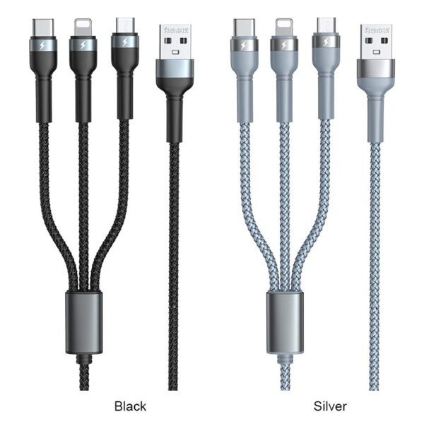 Remax RC-124th Jany Series 3 in 1 Fast Charging Cable