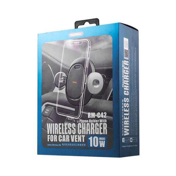 REMAX RM-C42 Phone Holder With Wireless Charger For Car Vent