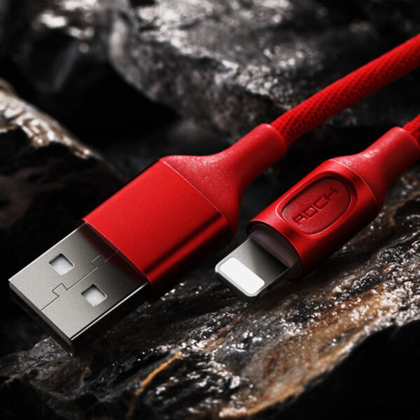 ROCK Lightning Metal Auto Disconnect Data Cable 100cm