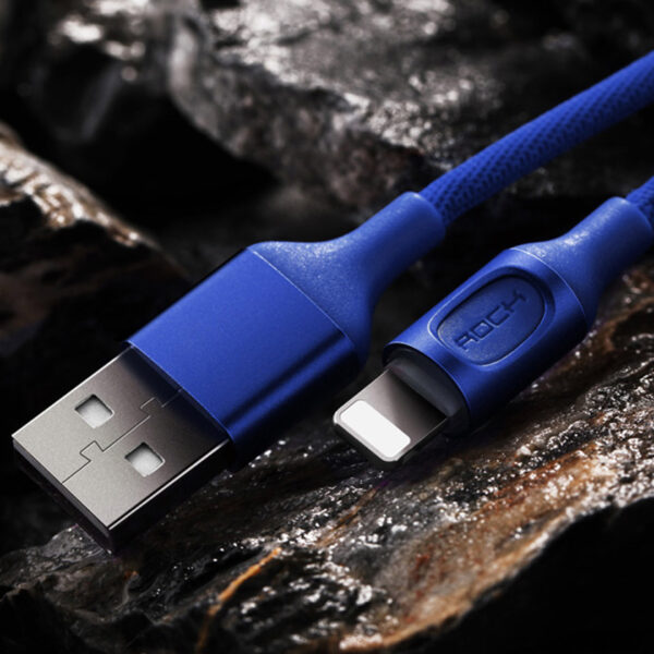 ROCK Lightning Metal Auto Disconnect Data Cable 100cm