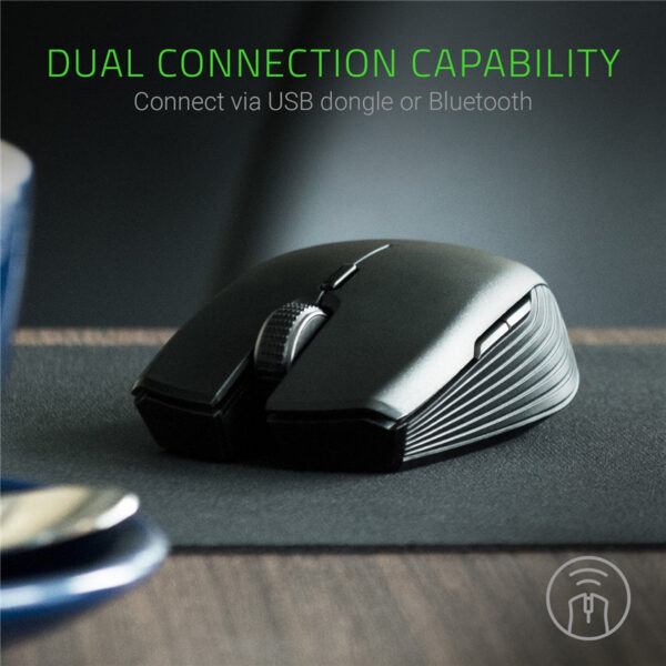 Razer Atheris Ambidextrous Wireless Mouse: 7200 DPI Optical Sensor - 350 Hr Battery Life - USB Wireless Receiver & Bluetooth Connection(120mAh)