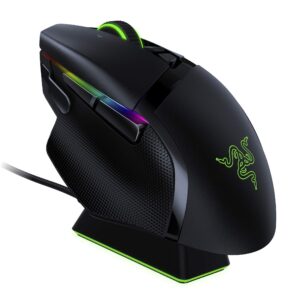 Razer Basilisk Ultimate HyperSpeed Wireless Gaming Mouse w/ Charging Dock: Fastest Gaming Mouse Switch – 20K DPI Optical Sensor – Chroma RGB – 11 Programmable Buttons
