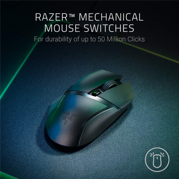 Razer Basilisk X HyperSpeed Wireless Gaming Mouse: Bluetooth & Wireless Compatible - 16K DPI Optical Sensor - 6 Programmable Buttons(120mAh)