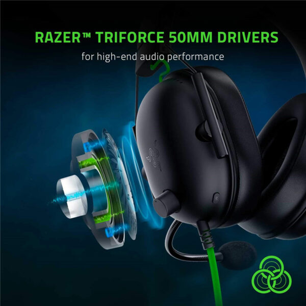 Razer BlackShark V2 X Gaming Headset: 7.1 Surround Sound Capable - 50mm Drivers - Memory Foam Cushion - for PC, PS4, Nintendo Switch - 3.5mm Headphone Jack - Classic Black