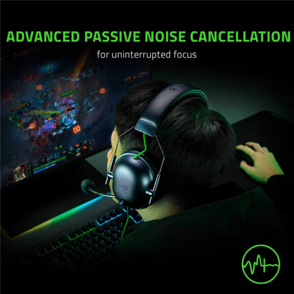 Razer BlackShark V2 X Gaming Headset: 7.1 Surround Sound Capable - 50mm Drivers - Memory Foam Cushion - for PC, PS4, Nintendo Switch - 3.5mm Headphone Jack - Classic Black