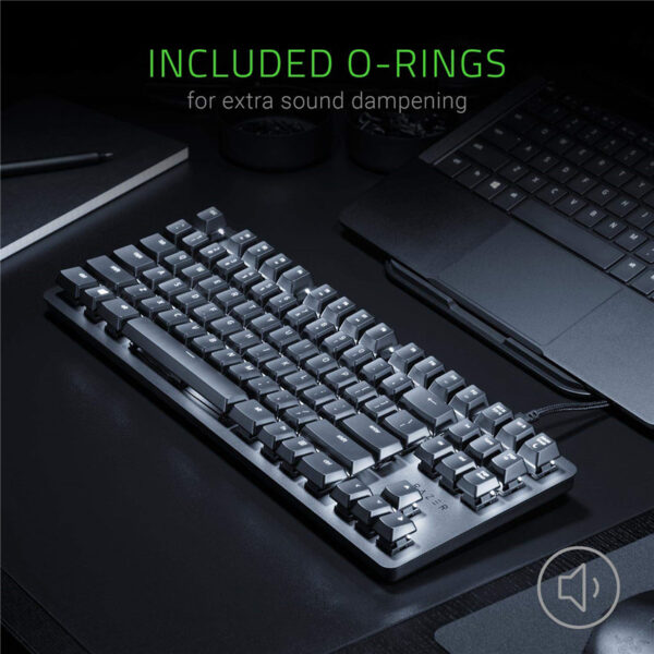 Razer BlackWidow Lite TKL Tenkeyless Mechanical Keyboard : Orange Key Switches - Tactile & Silent - White Individual Key Lighting - Compact Design - Detachable Cable