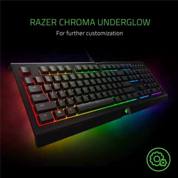 Razer Cynosa Chroma Pro Gaming Keyboard: Customizable Chroma RGB Lighting w/ Underglow - Individually Backlit Keys - Spill-Resistant Design - Programmable Macro Functionality