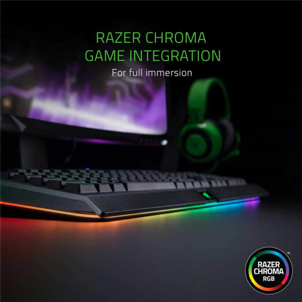 Razer Cynosa Chroma Pro Gaming Keyboard: Customizable Chroma RGB Lighting w/ Underglow - Individually Backlit Keys - Spill-Resistant Design - Programmable Macro Functionality