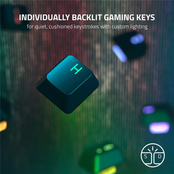 Razer Cynosa V2 Gaming Keyboard: Customizable Chroma RGB Lighting - Individually Backlit Keys - Spill-Resistant Design - Programmable Macro Functionality - Dedicated Media Keys