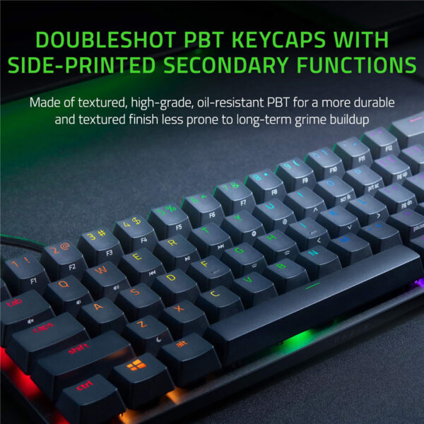 Razer Huntsman Mini 60% Gaming Keyboard: Fastest Keyboard Switches Ever - Clicky Optical Switches - Chroma RGB Lighting - PBT Keycaps - Onboard Memory