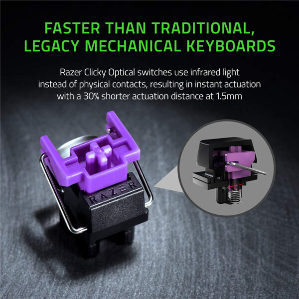 Razer Huntsman Mini 60% Gaming Keyboard: Fastest Keyboard Switches Ever - Clicky Optical Switches - Chroma RGB Lighting - PBT Keycaps - Onboard Memory